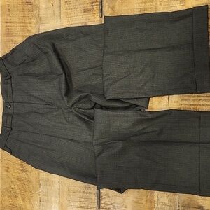 Louben Grey Vintage Wool Blend Pleated High Rise Wide Leg Pants Women's Size 12